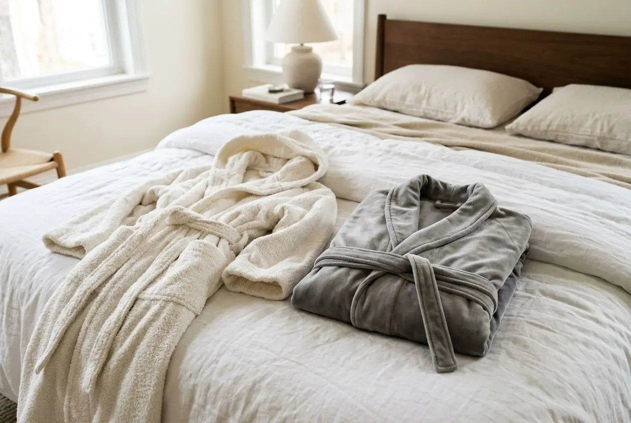 Différence peignoir velours éponge : lequel choisir ?