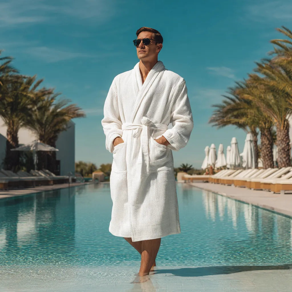peignoir piscine homme