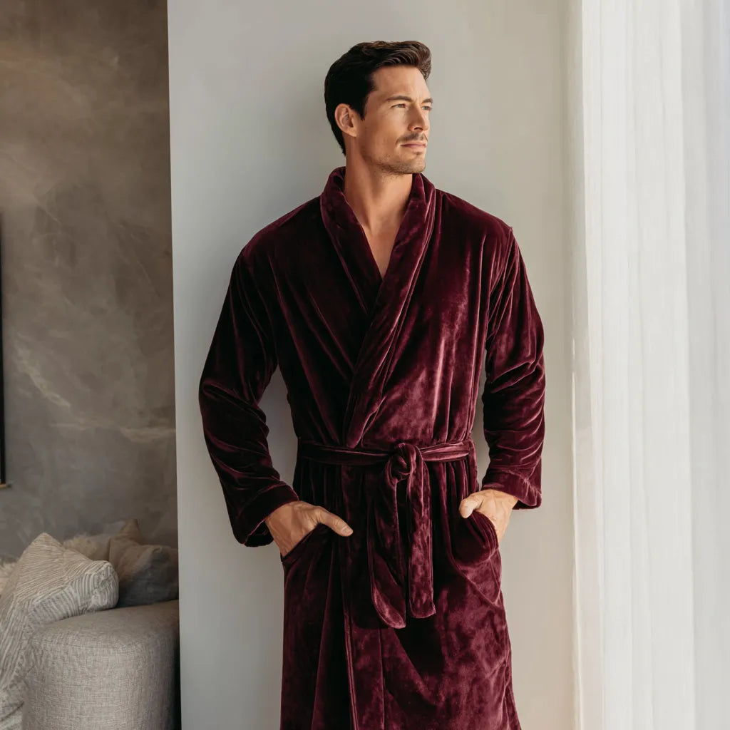 peignoir velours homme