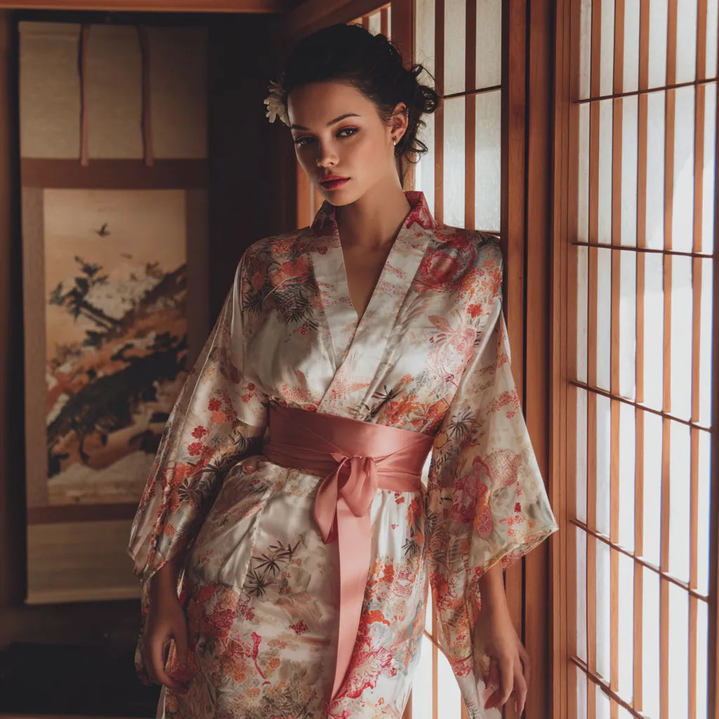 peignoir japonais femme