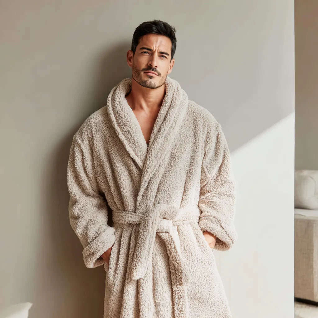 peignoir moelleux homme