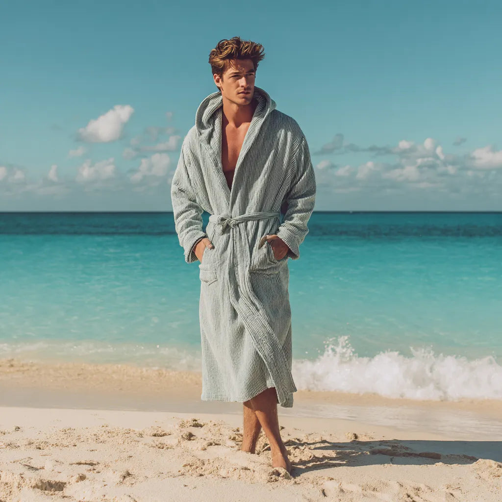 peignoir plage homme