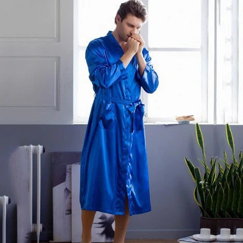Peignoir en soie pour homme