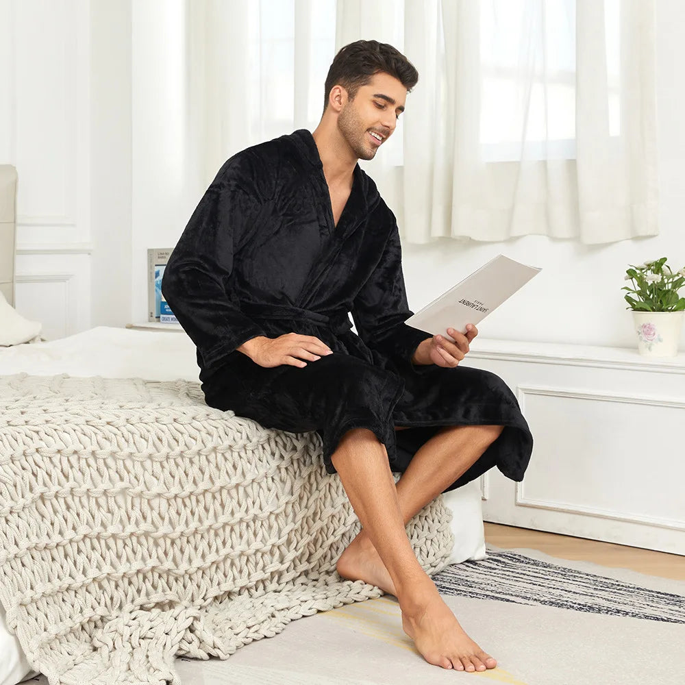 Peignoir homme capuche