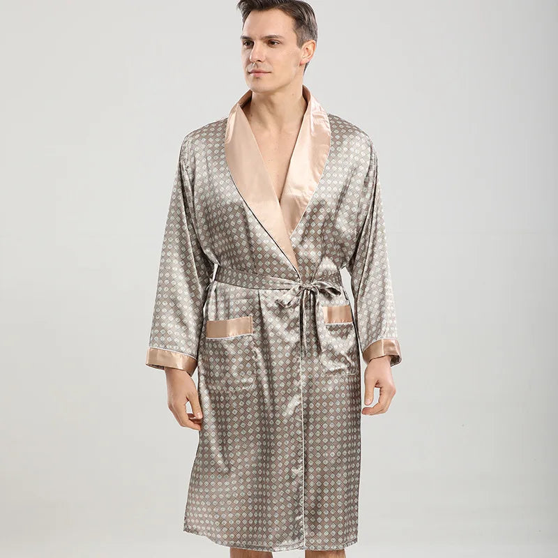 Peignoire soie homme