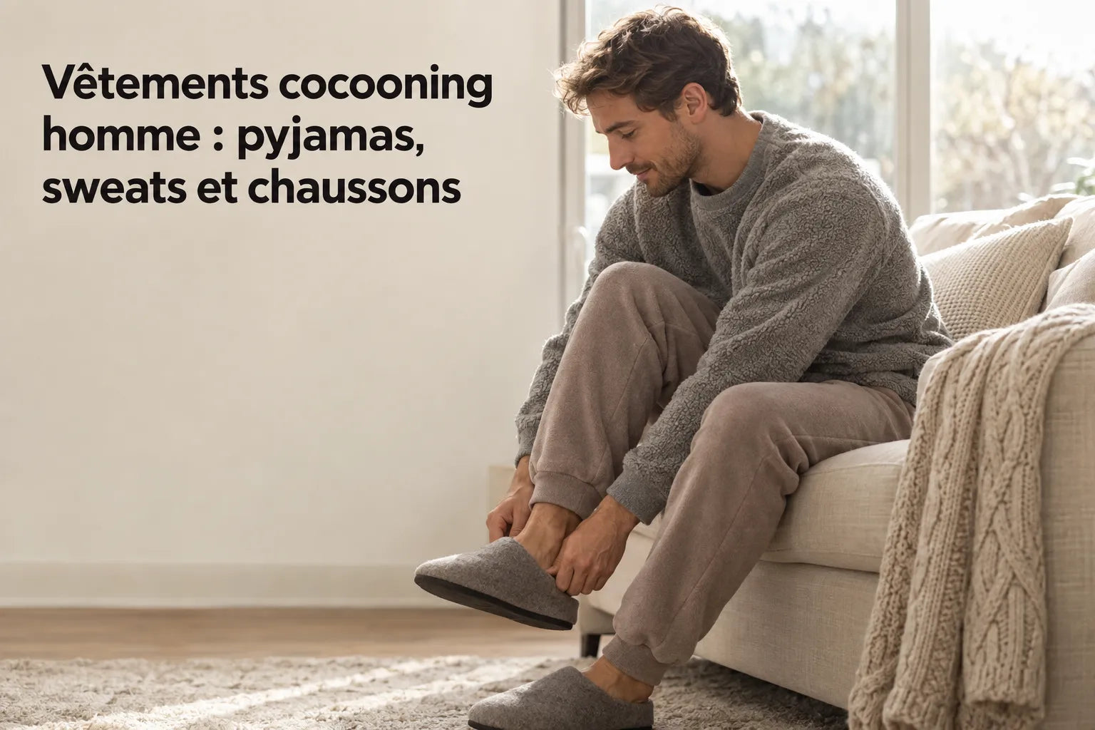 Vêtements cocooning homme : pyjamas, sweats et chaussons