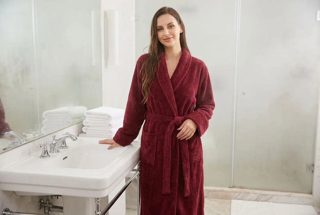 Peignoir coton éponge femme : doux, absorbant et moelleux