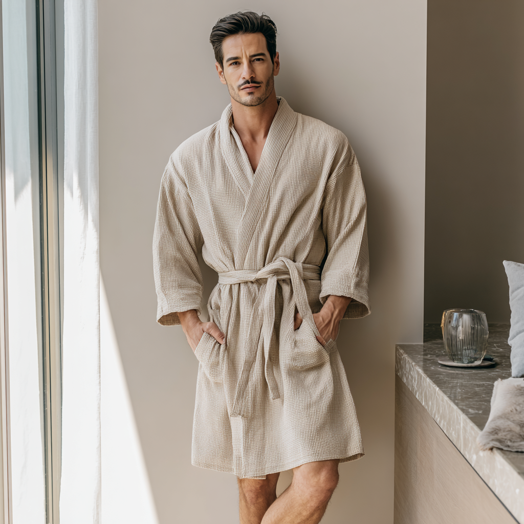peignoir court homme
