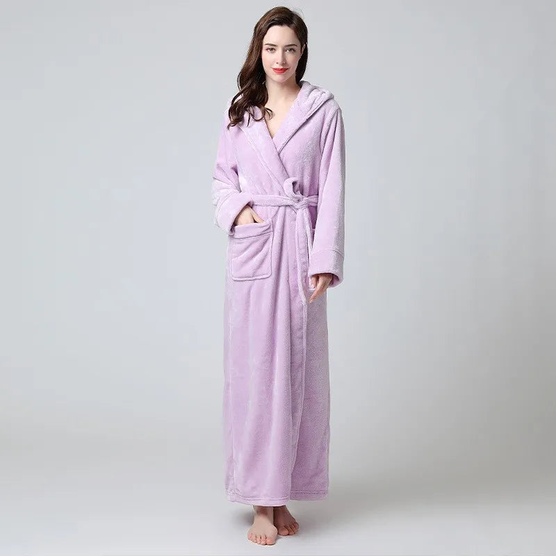 Peignoir capuche femme