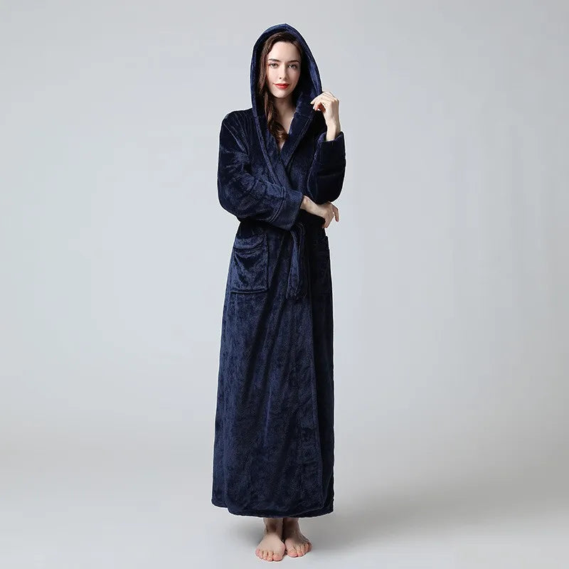 Peignoir capuche femme