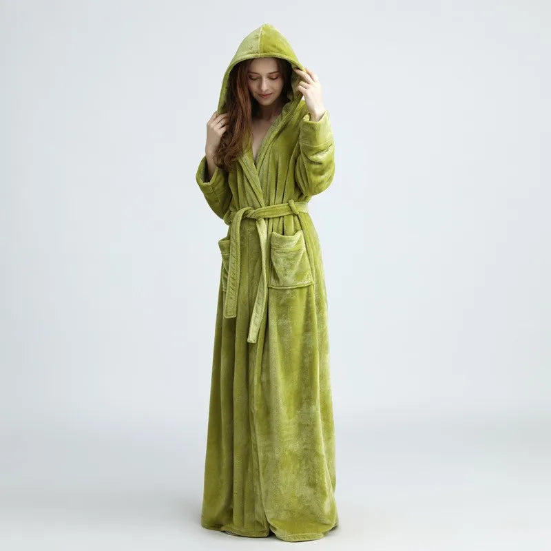 Peignoir capuche femme