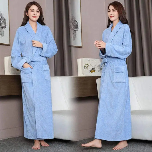 Peignoir de bain femme en éponge