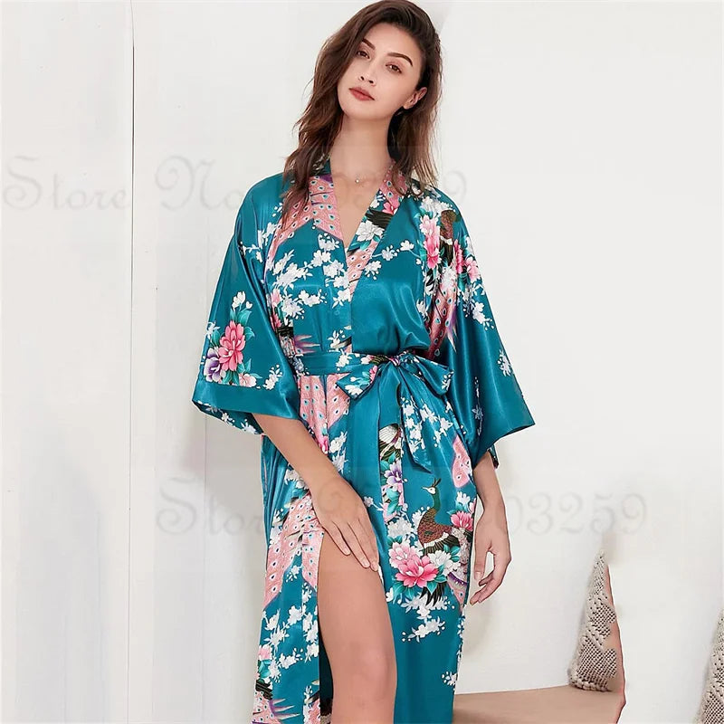 Peignoir en satin femme
