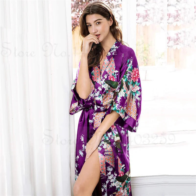 Peignoir en satin femme
