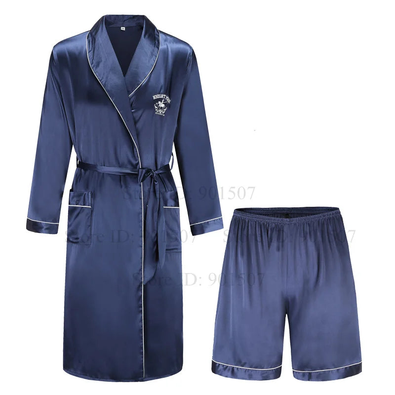 Peignoir en satin homme