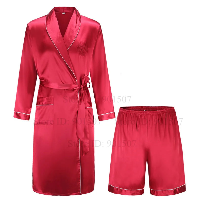 Peignoir en satin homme