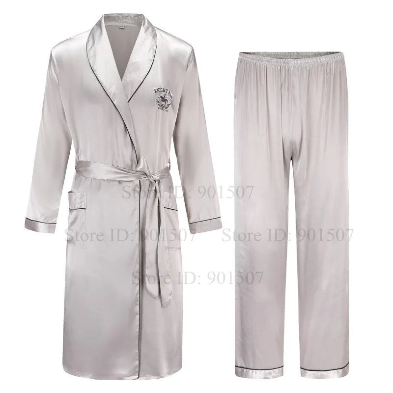 Peignoir en satin homme