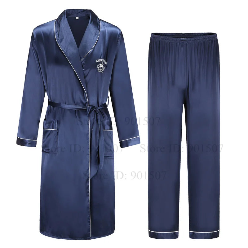 Peignoir en satin homme