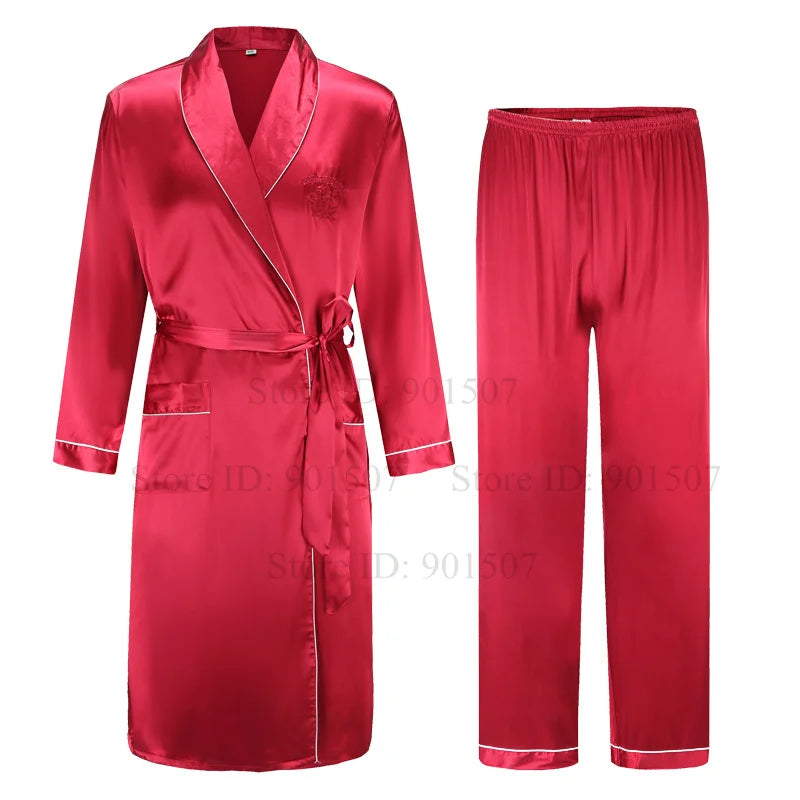 Peignoir en satin homme