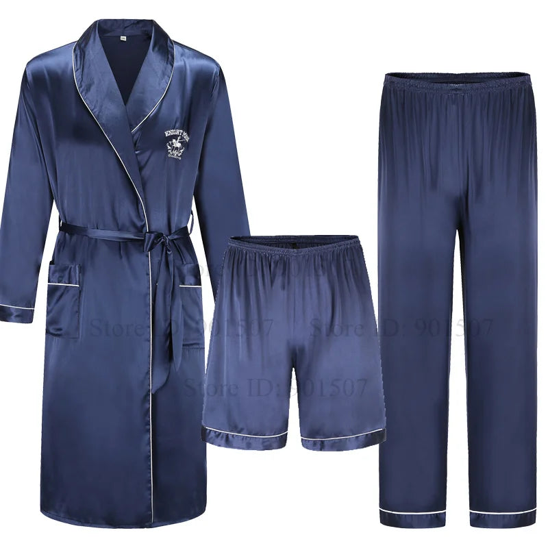 Peignoir en satin homme