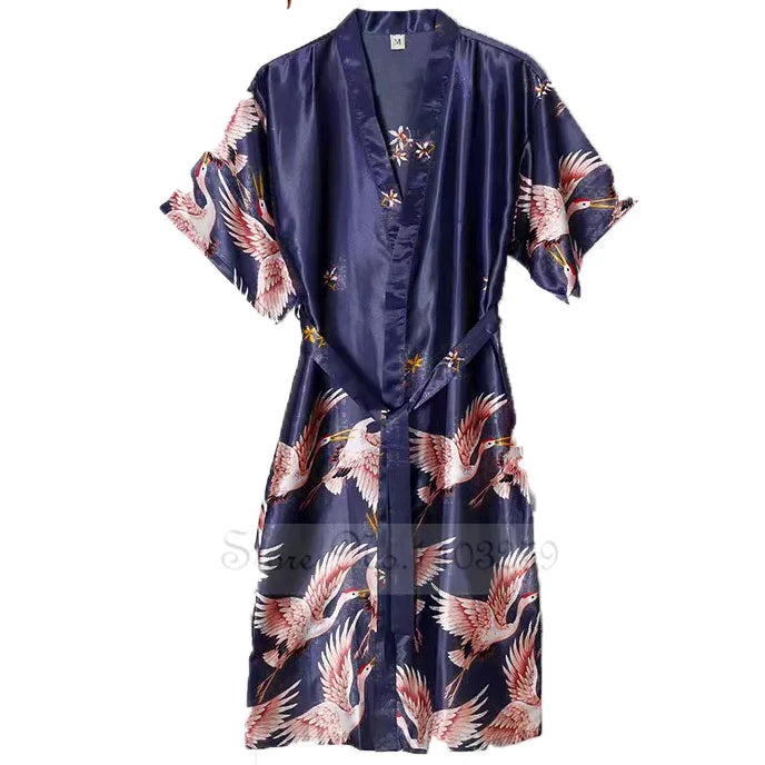 peignoir en satin pour femme