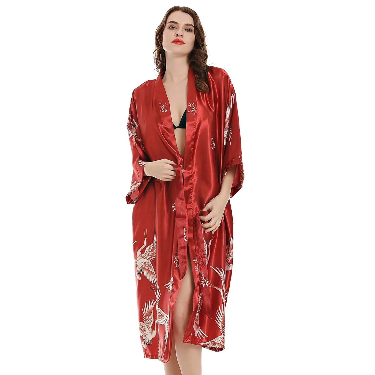 peignoir en satin pour femme