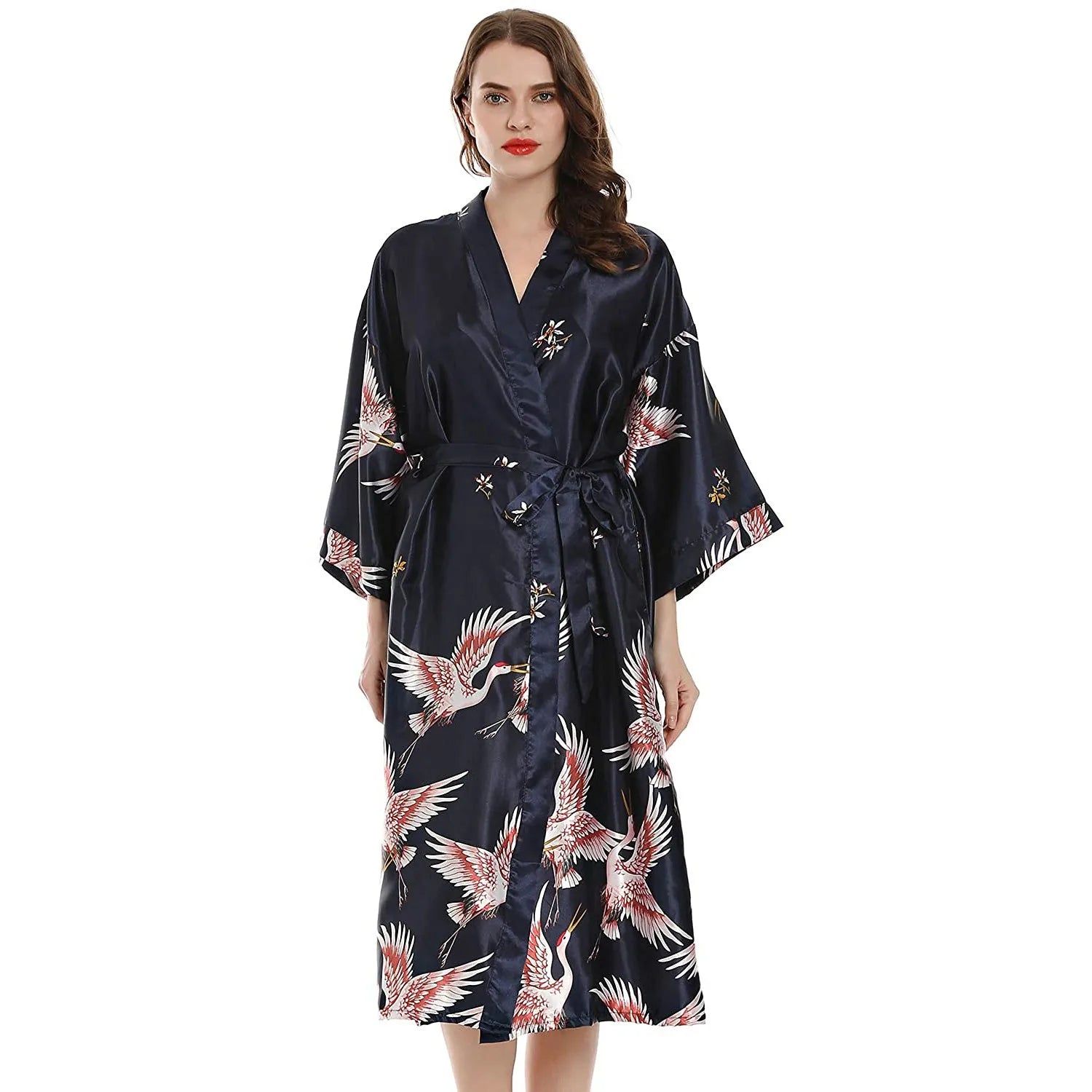 peignoir en satin pour femme