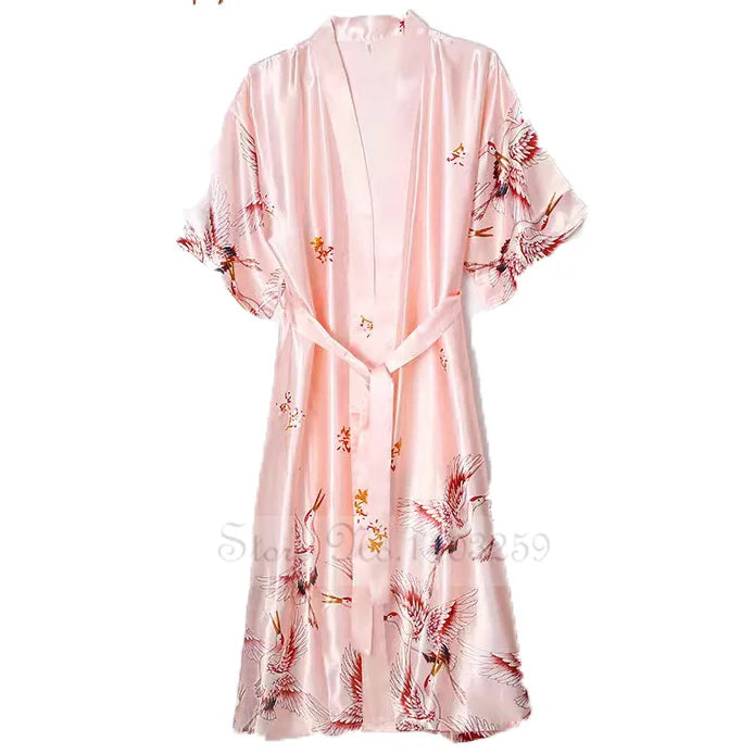 peignoir en satin pour femme