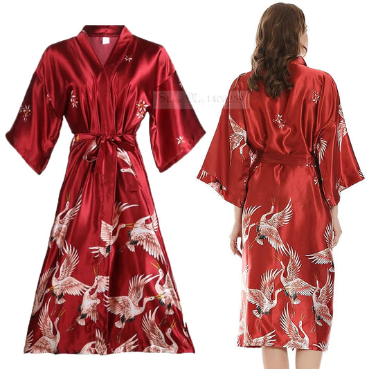 peignoir en satin pour femme