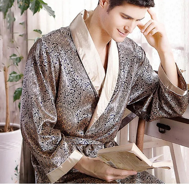 Peignoir en soie homme