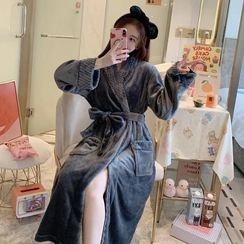 Peignoir femme en velours