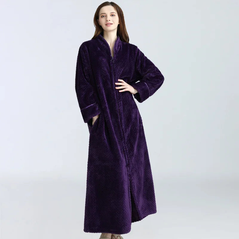 Peignoir femme zippé
