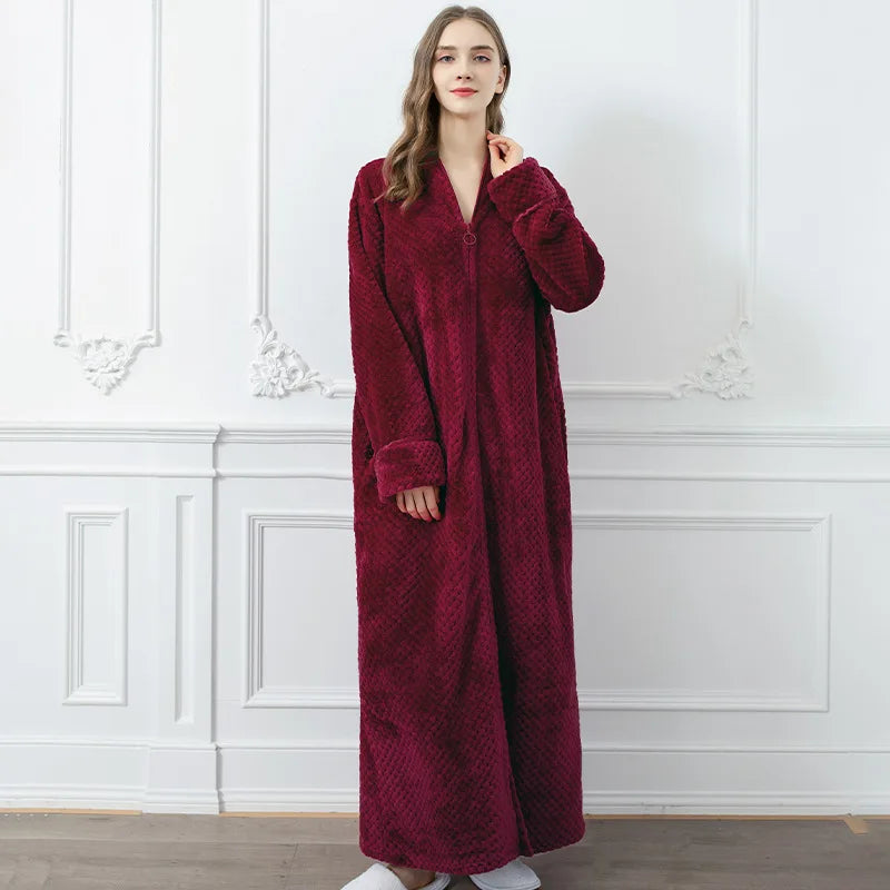 Peignoir femme zippé