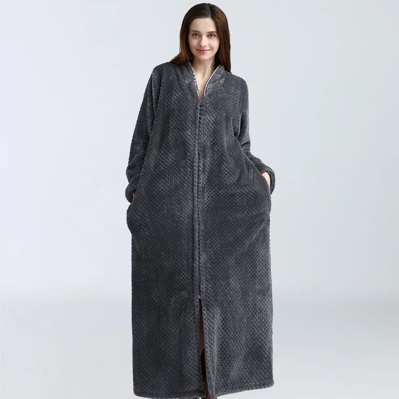 Peignoir femme zippé