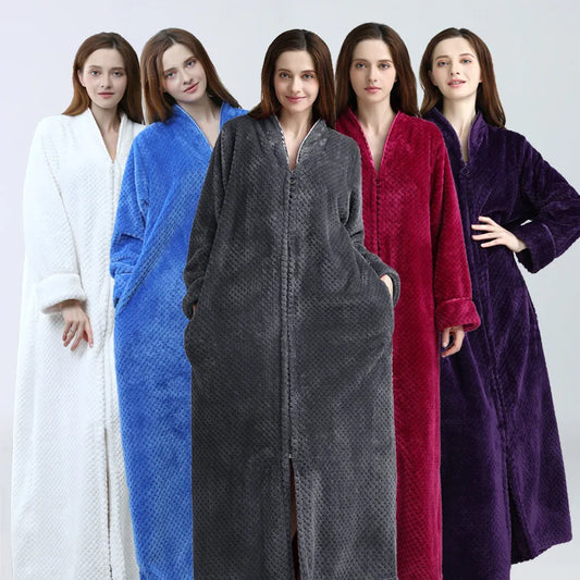 Peignoir femme zippé
