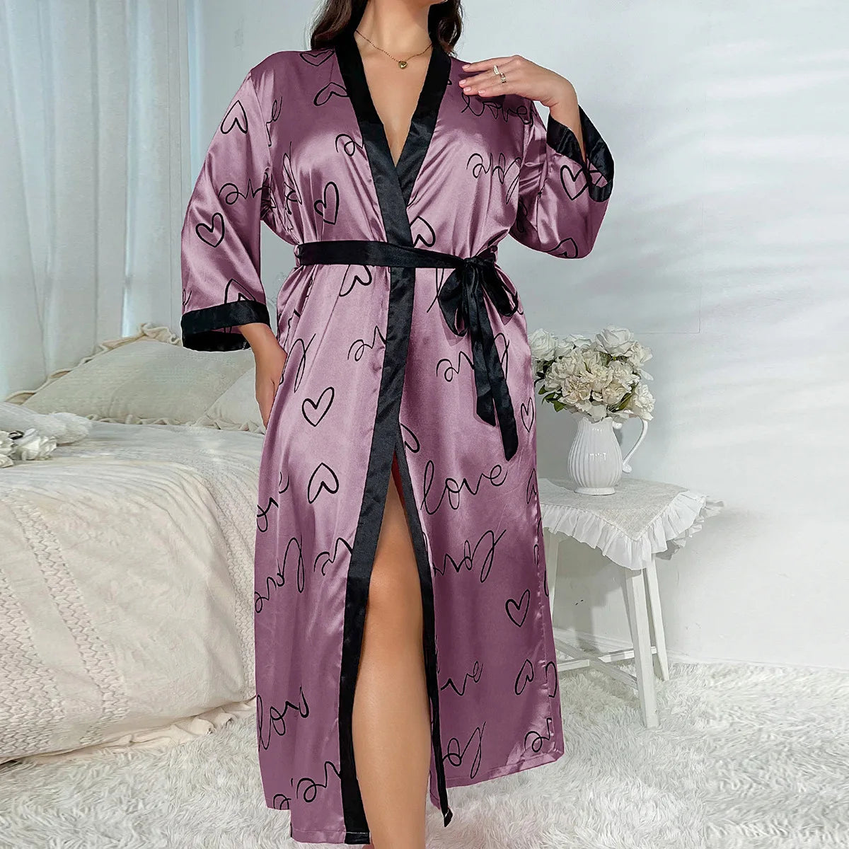 Peignoir grandes tailles femme
