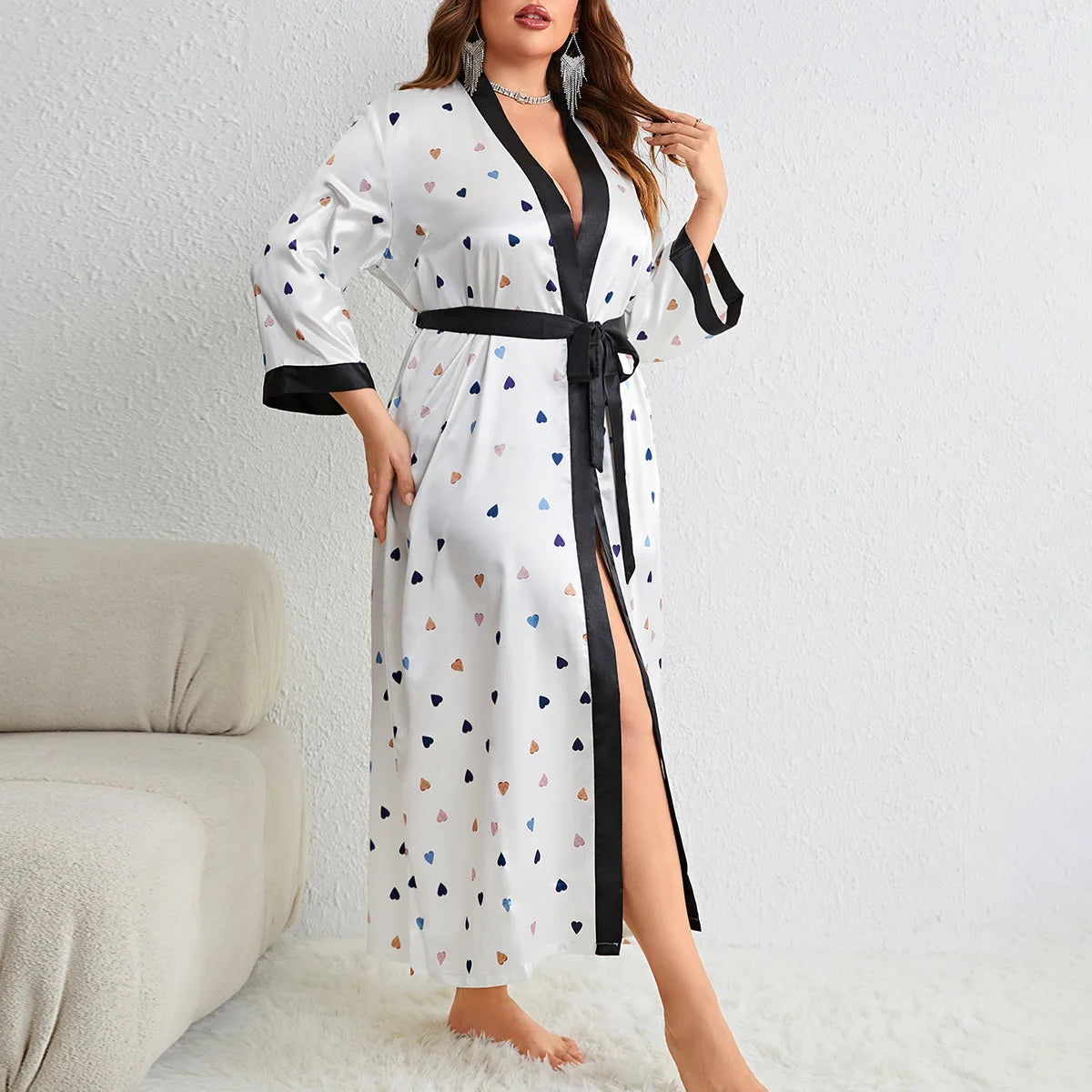Peignoir grandes tailles femme