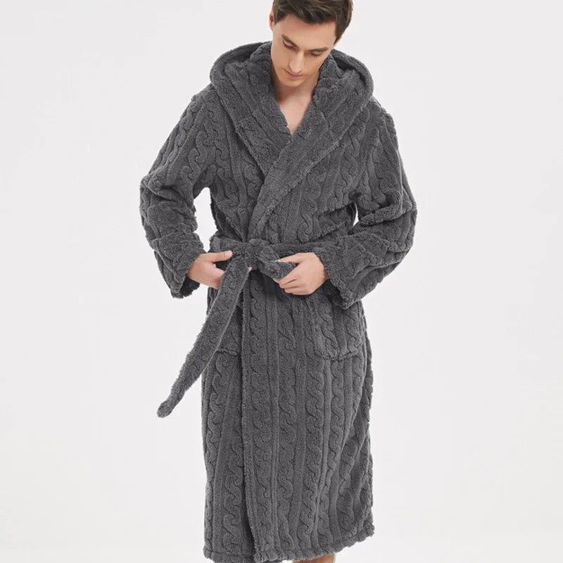 Peignoir homme avec capuche