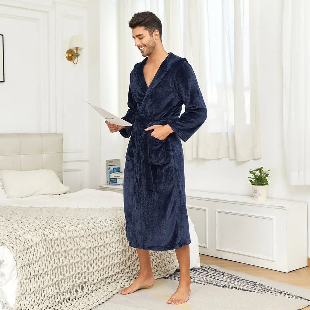 Peignoir homme capuche
