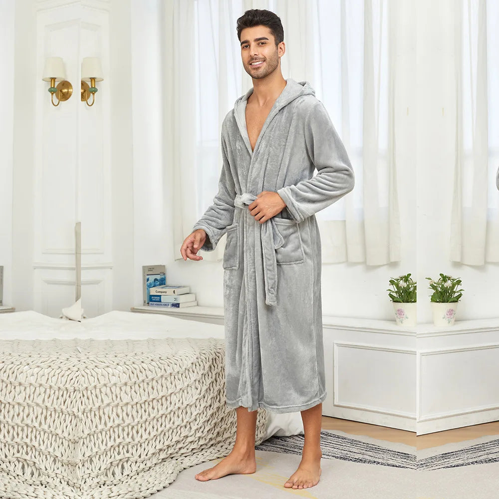 Peignoir homme capuche