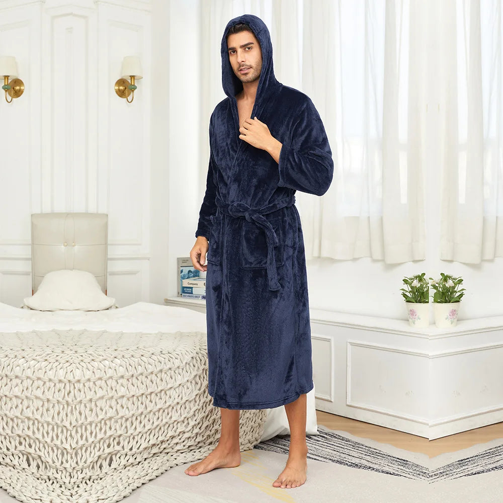 Peignoir homme capuche