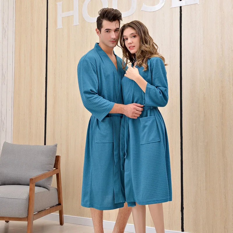 Peignoir homme nid d'abeille