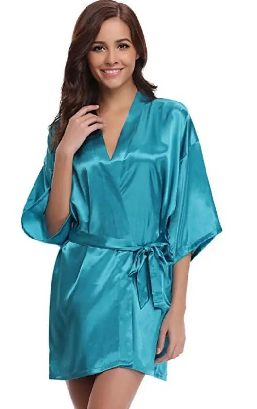 Peignoir rose femme