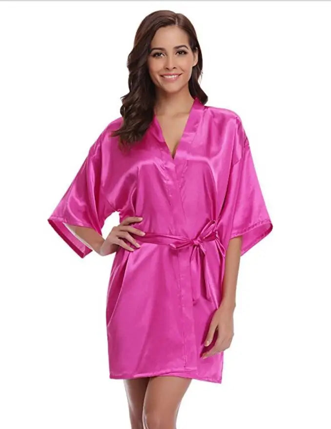 Peignoir rose femme