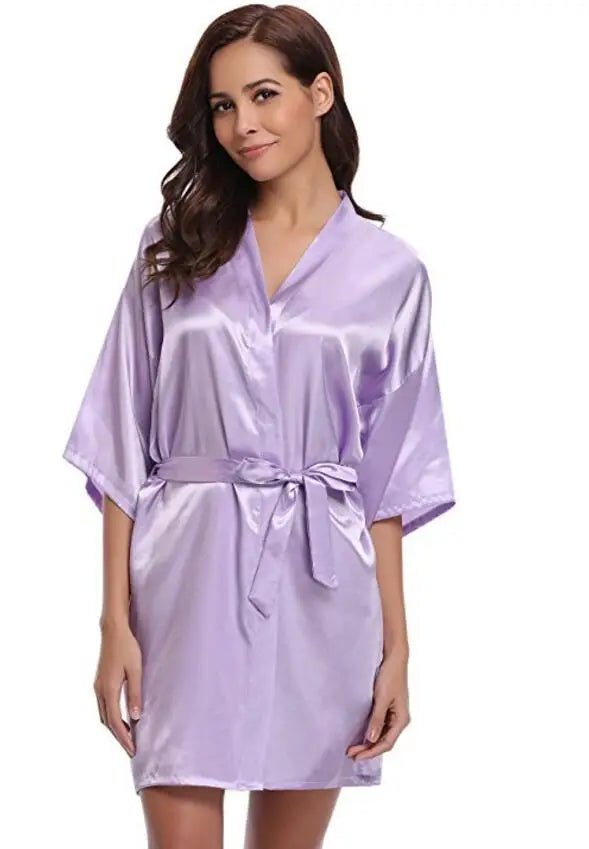 Peignoir rose femme