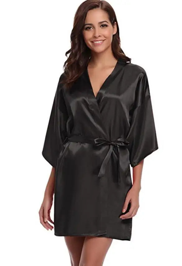 Peignoir rose femme