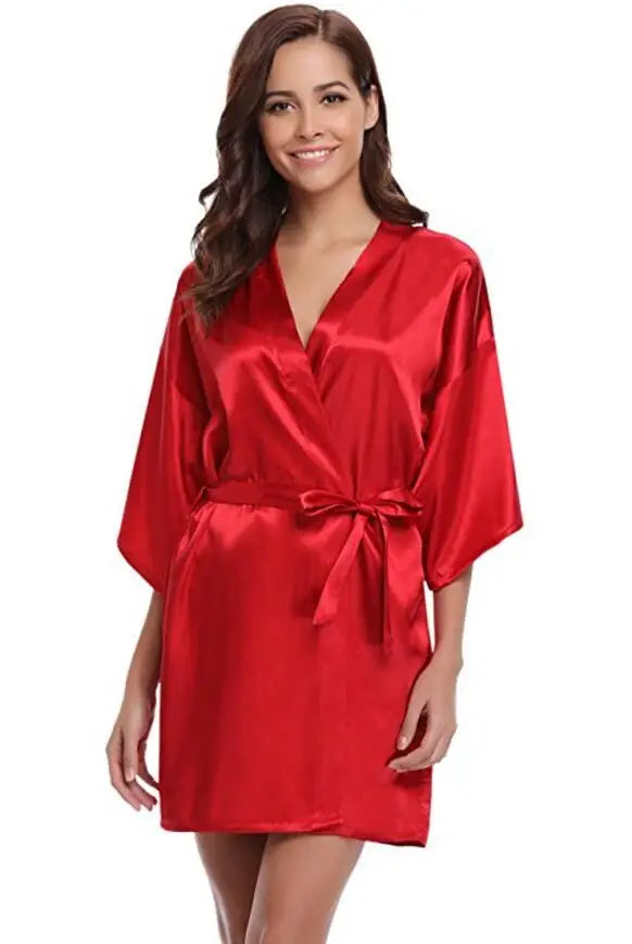 Peignoir rose femme
