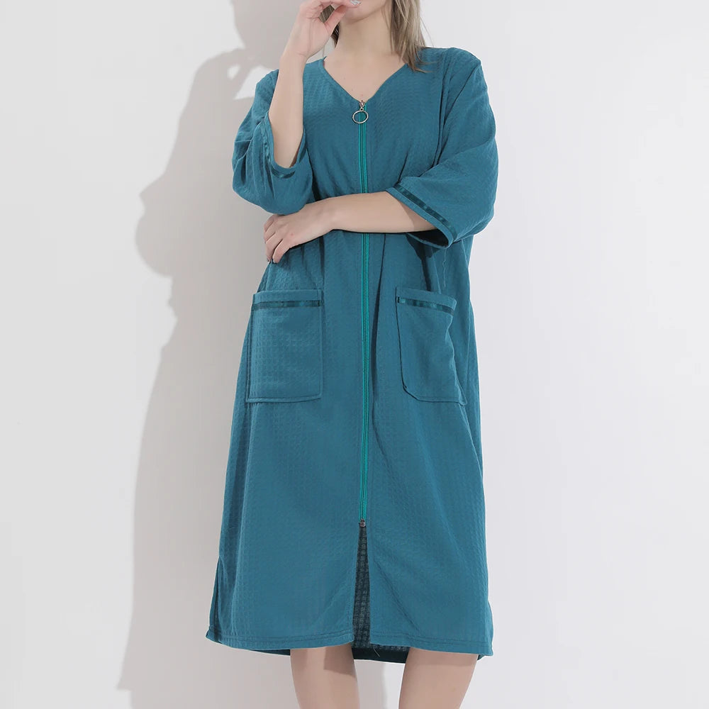 Peignoir zippé femme