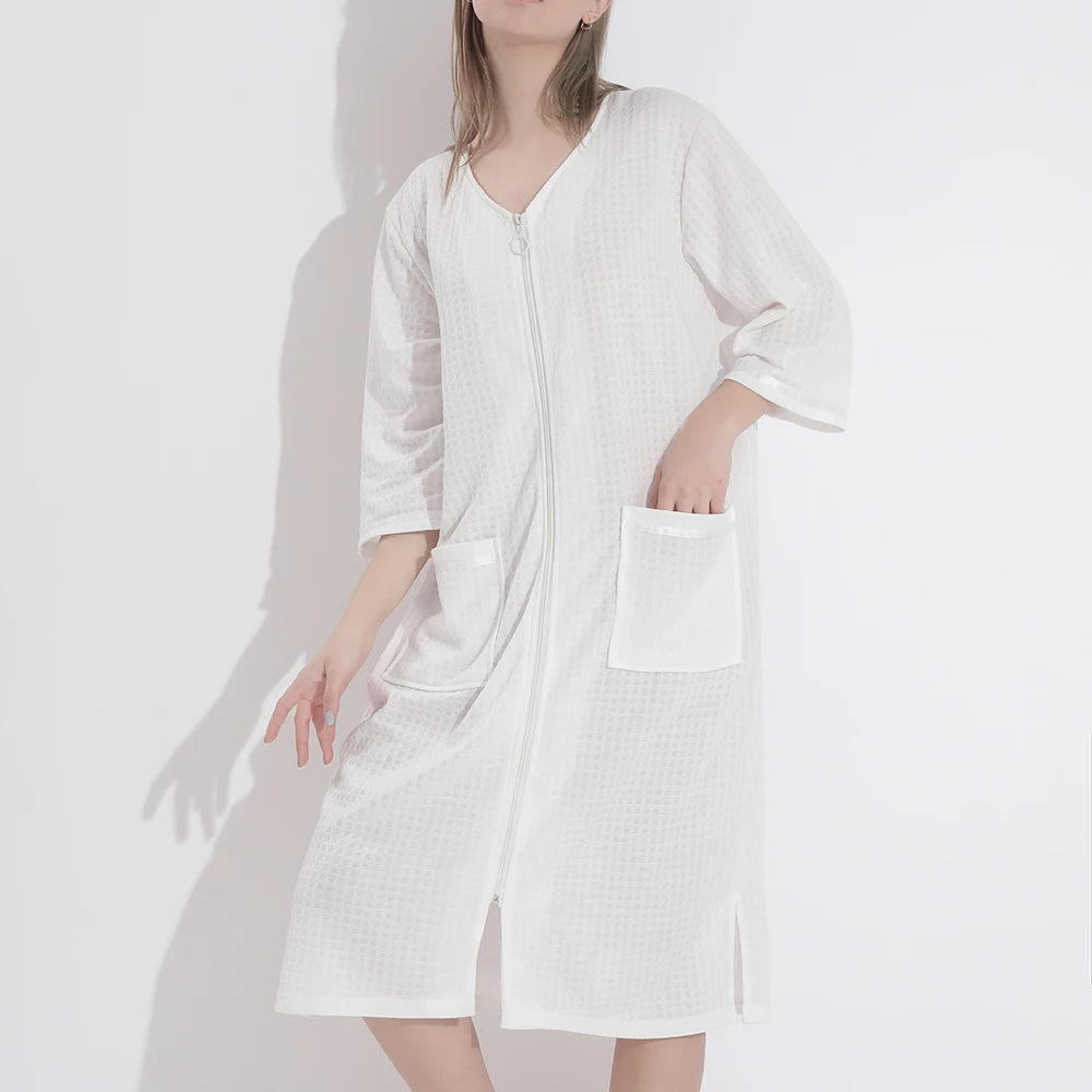 Peignoir zippé femme