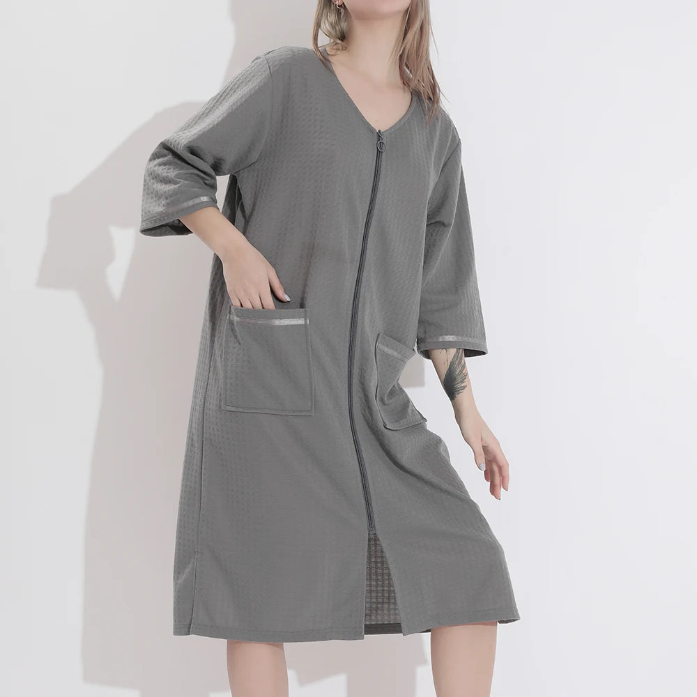 Peignoir zippé femme